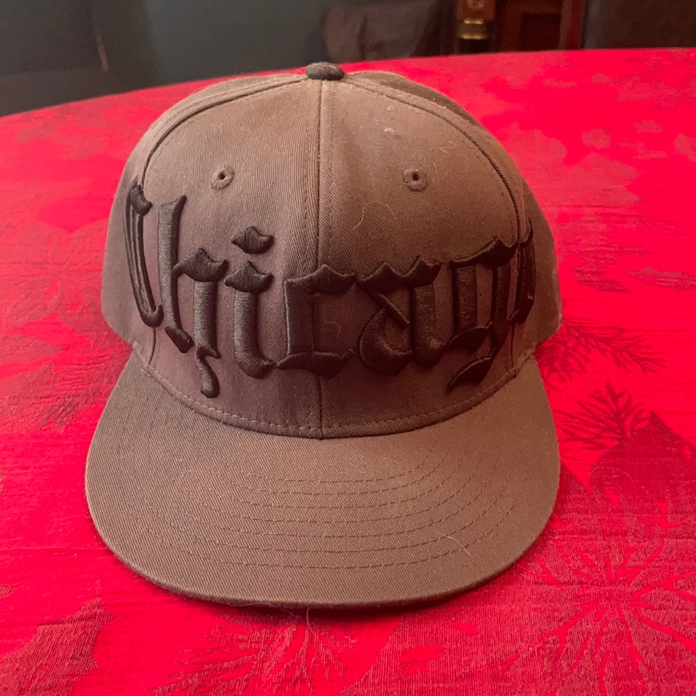 Chicago old English typeface SnapBack hat cool cap